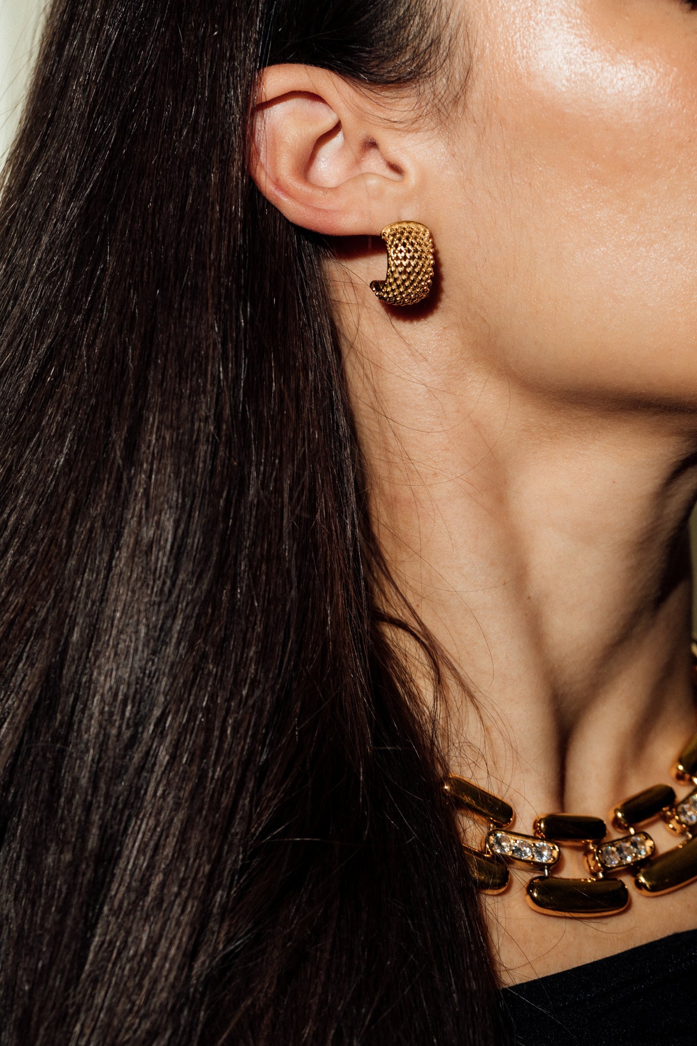 Anisa Sojka Gold Woven Hoop Earrings