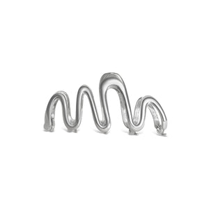 Silver Metal Scribble Hair Claw Clip
