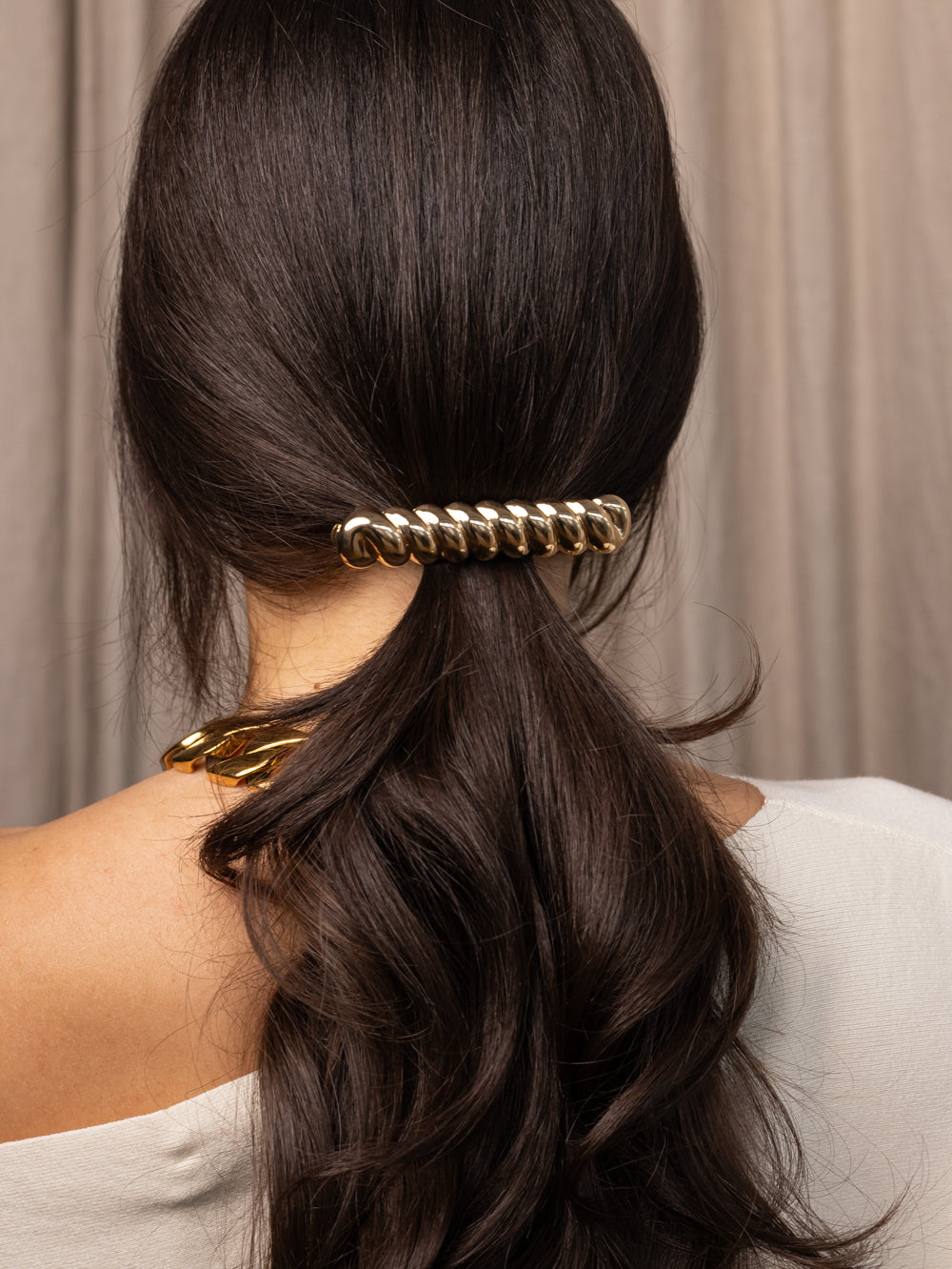Gold Twisted Hair Clip