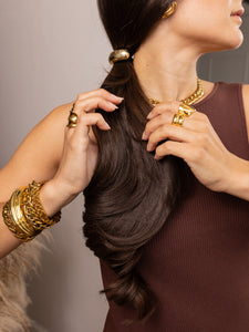Anisa Sojka Chunky Gold Metal Hair Tie