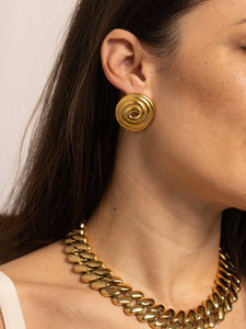 Anisa Sojka Gold Twirl Earrings
