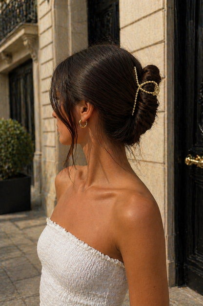 Gold Twisted Metal Hair Claw Clip Anisa Sojka