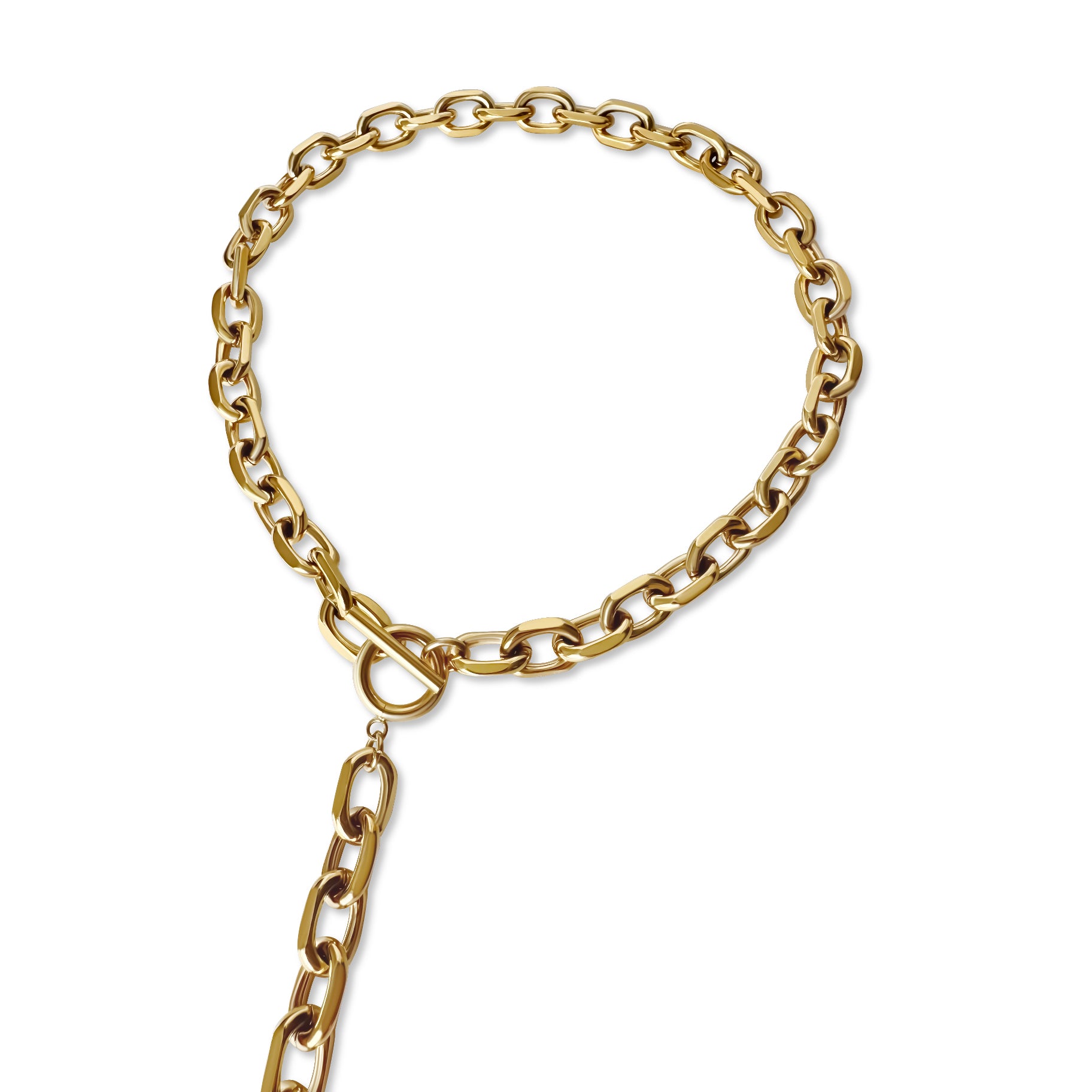 Anisa Sojka Gold Juliet Lariat Necklace