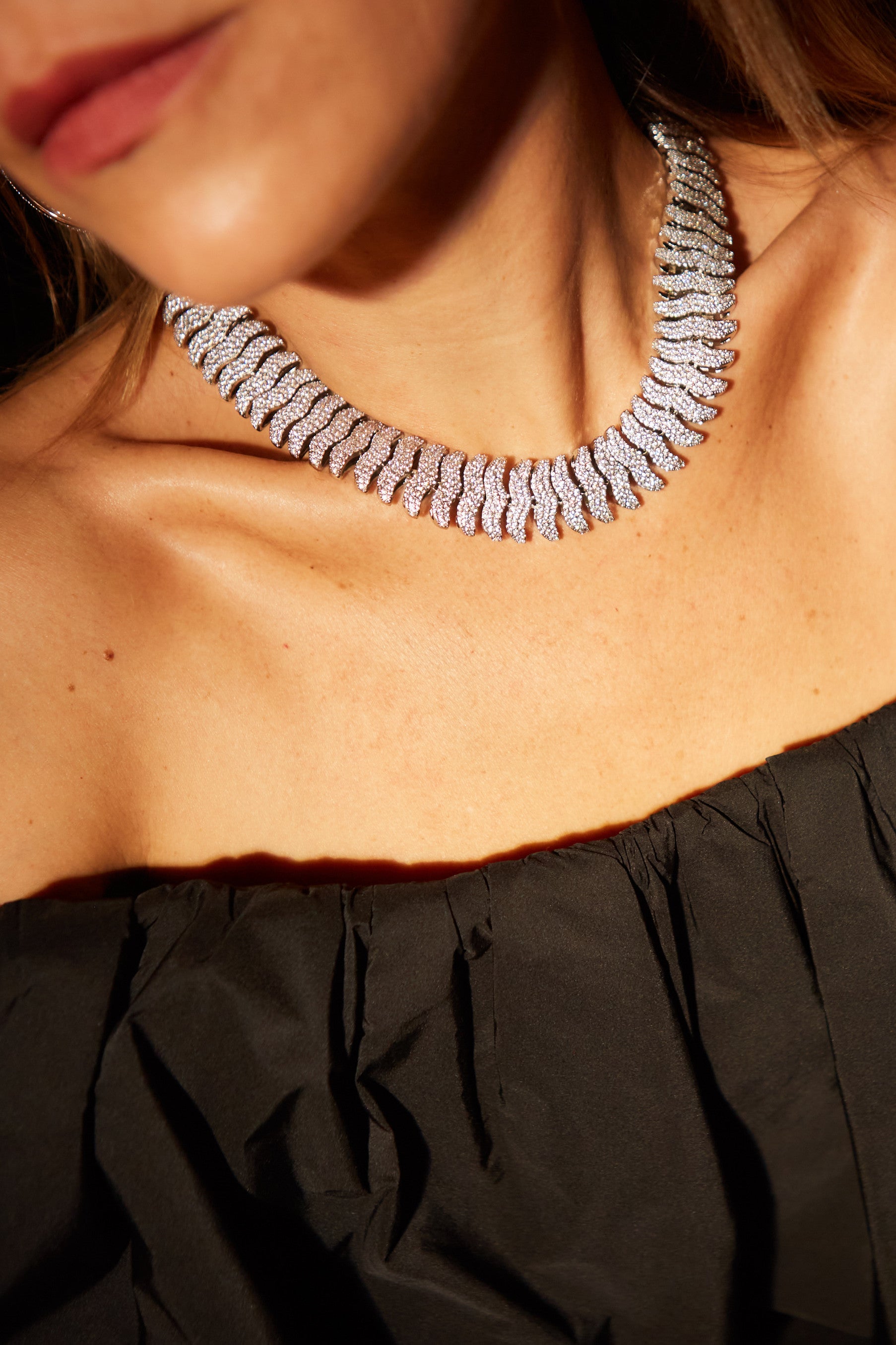 Anisa Sojka x Juliet Angus The Silver Juliet Embellished Necklace