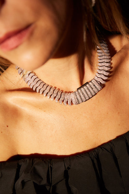 Anisa Sojka x Juliet Angus The Silver Juliet Embellished Necklace