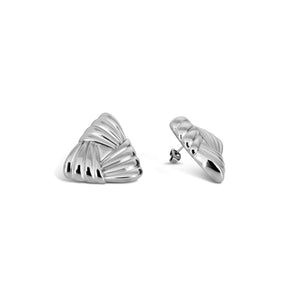 Anisa Sojka Silver Triangle Earrings