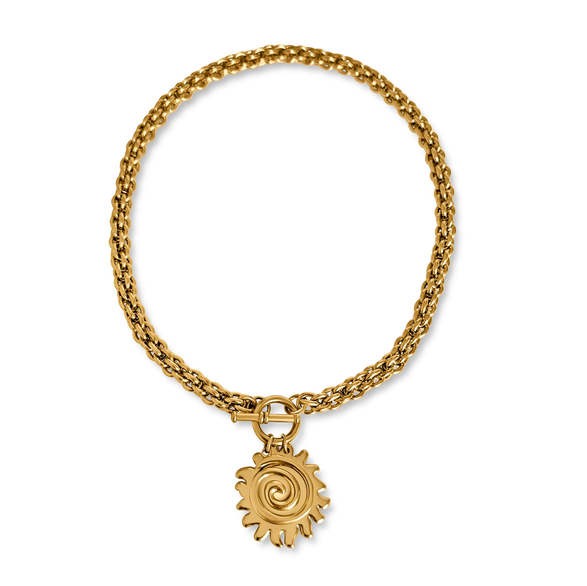 Sun & Swirl Charm Necklace Anisa Sojka