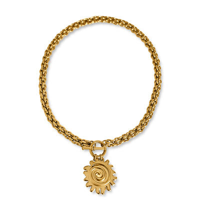 Sun & Swirl Charm Necklace Anisa Sojka