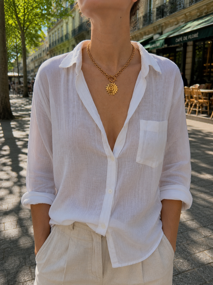 Sun & Swirl Charm Necklace Anisa Sojka