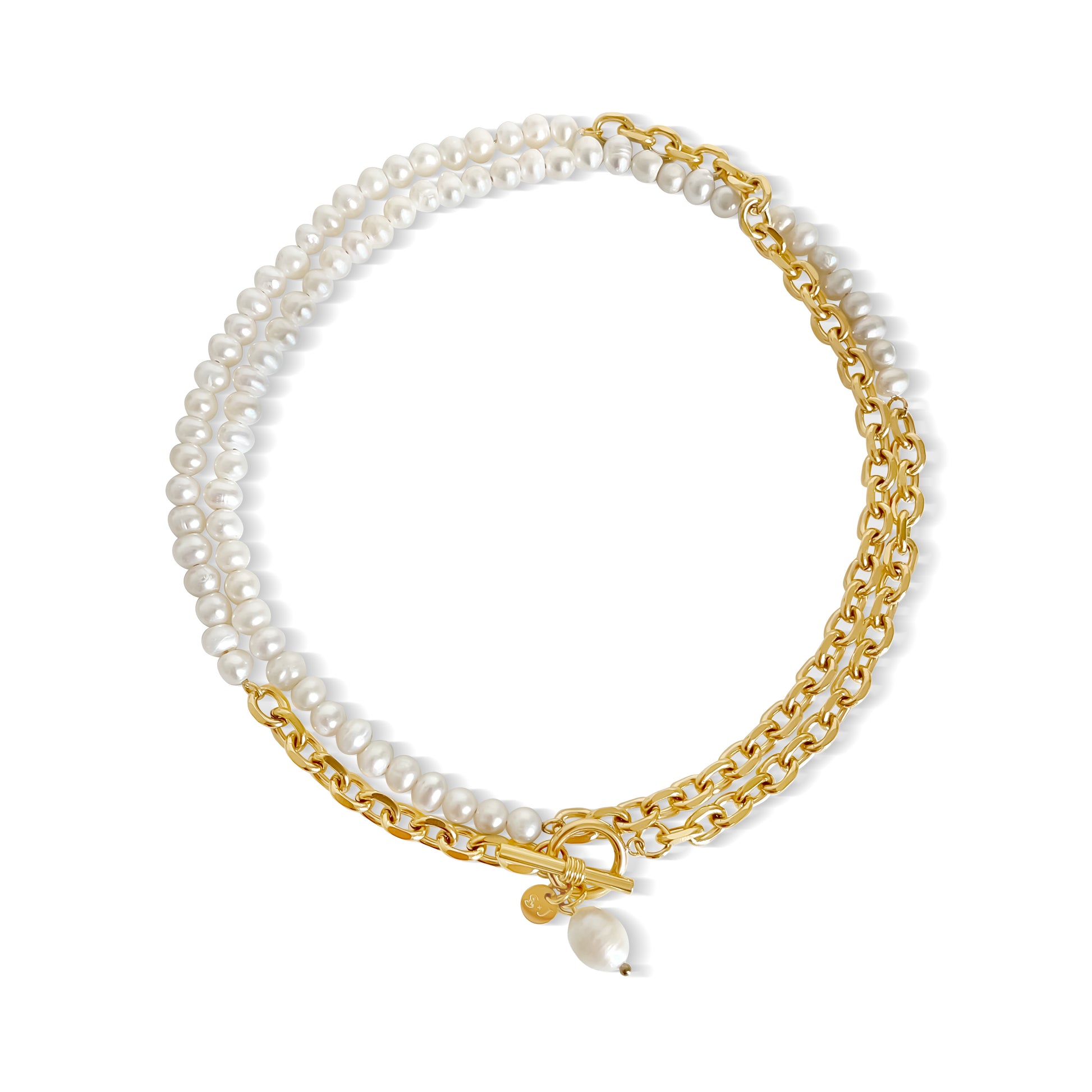 The Anisa Sojka x Juliet Angus Pearl Wrap Necklace