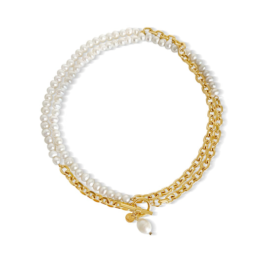 The Anisa Sojka x Juliet Angus Pearl Wrap Necklace