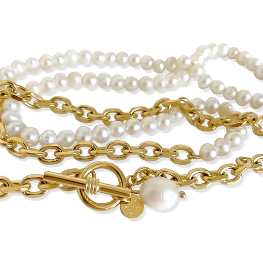 The Anisa Sojka x Juliet Angus Pearl Wrap Necklace
