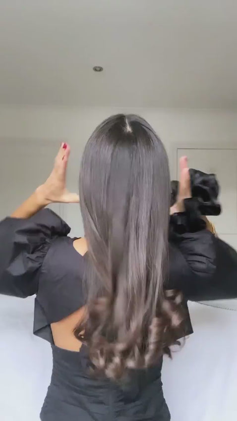 Anisa Sojka Black Oversized Hair Scrunchie Tutorial Video