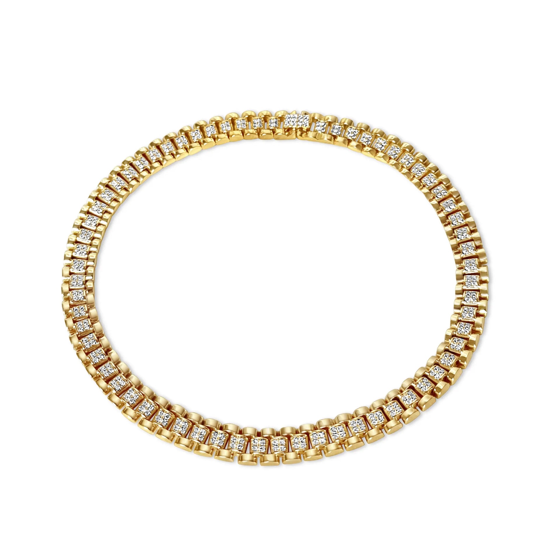 Cubic Zirconia Watch Band Necklace