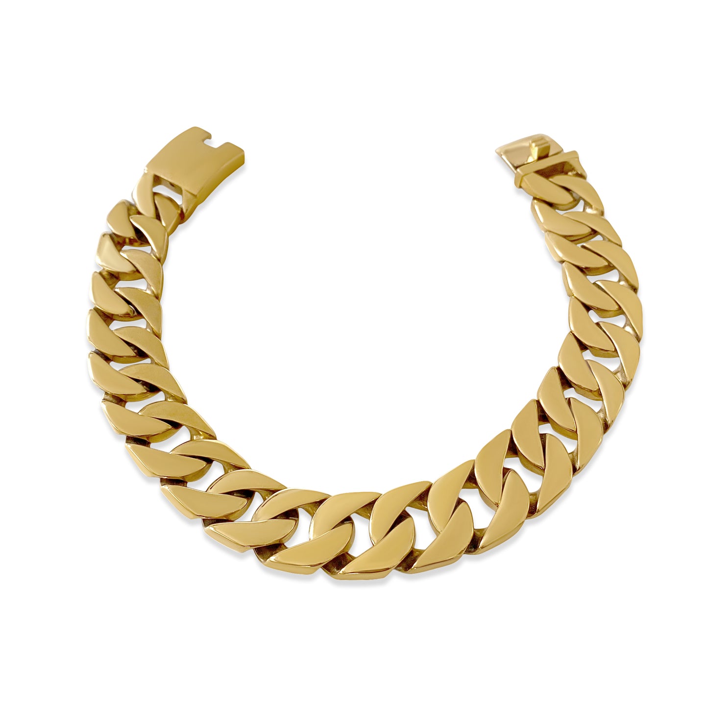 Anisa Sojka Gold Statement Chunky Chain Link Necklace