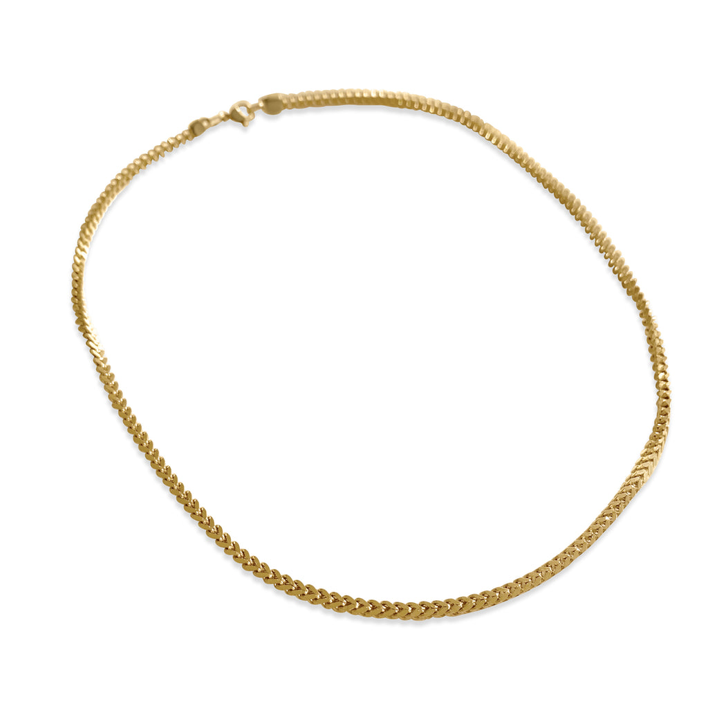 Anisa Sojka Gold Thin Square Edge Necklace