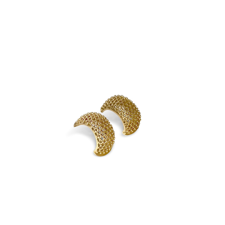Anisa Sojka Gold Woven Hoop Earrings