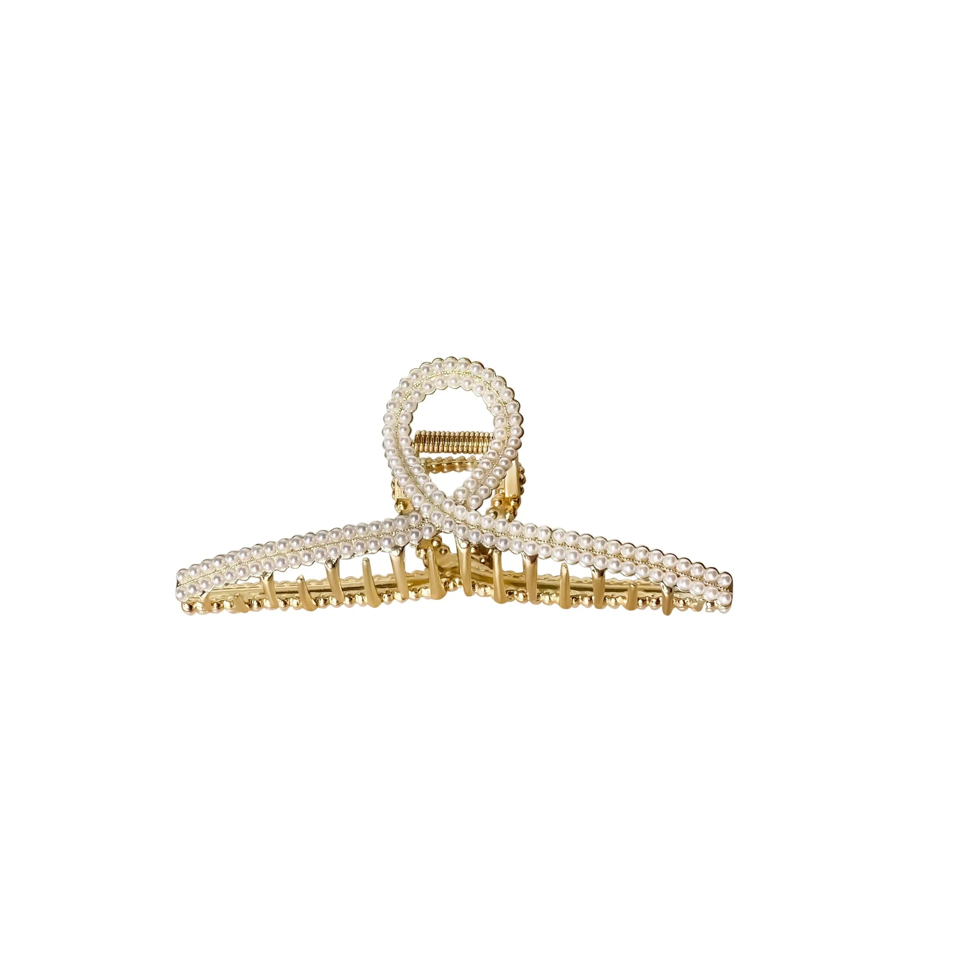 Pearl Metal Hair Claw Clip