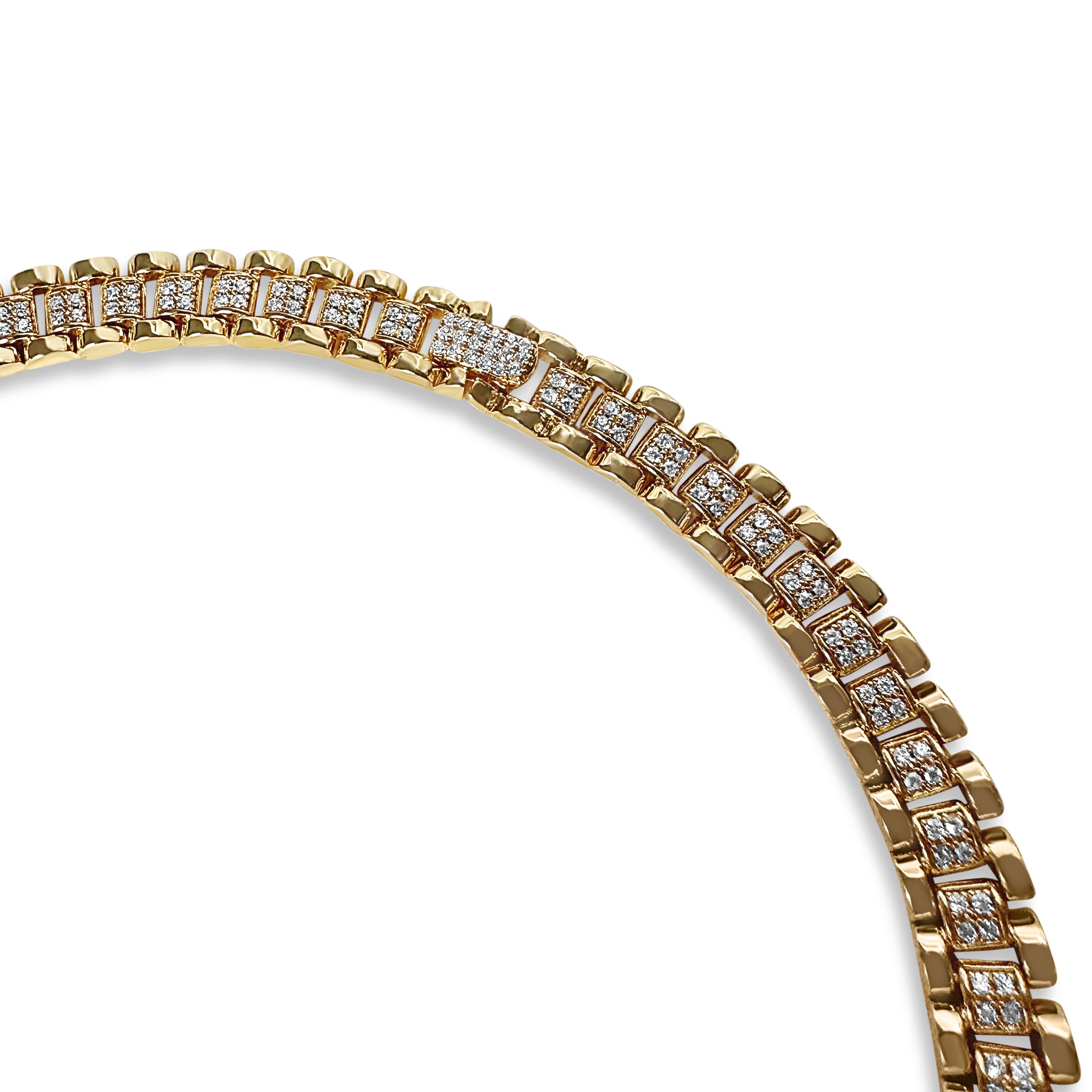 Anisa Sojka Cubic Zirconia Chunky Watch Band Necklace