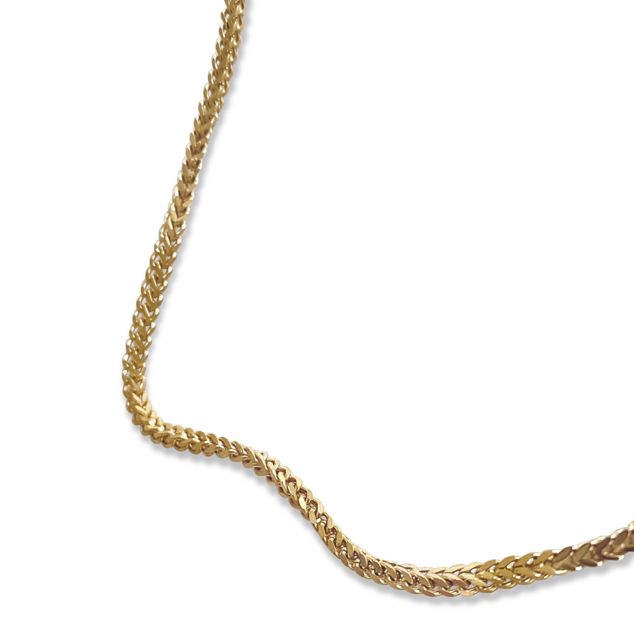 Anisa Sojka Gold Thin Square Edge Necklace 